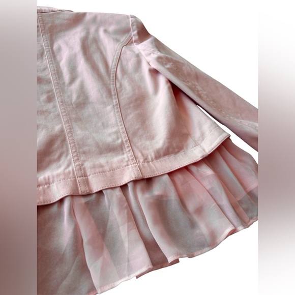WHBM Feminine Ruffle Pink Jacket with frills 00 xxs - Picture 6 of 9